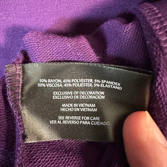 Banana Republic soft long sleeve t-shirt dark purple normcore casual plus size ￼ - Picture 6 of 10